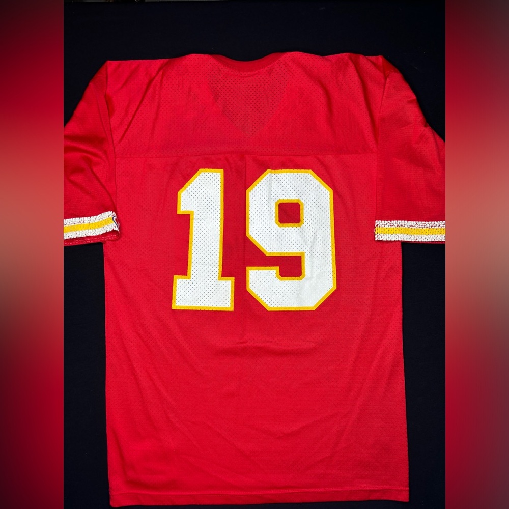 Kansas City Chiefs Joe Montana Jersey Mens Size 44 Champion Red Vintage - Picture 4 of 7
